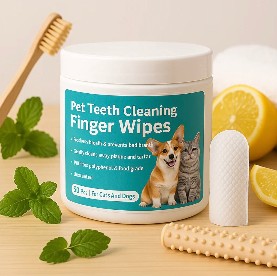 Pet Dental Finger Wipes