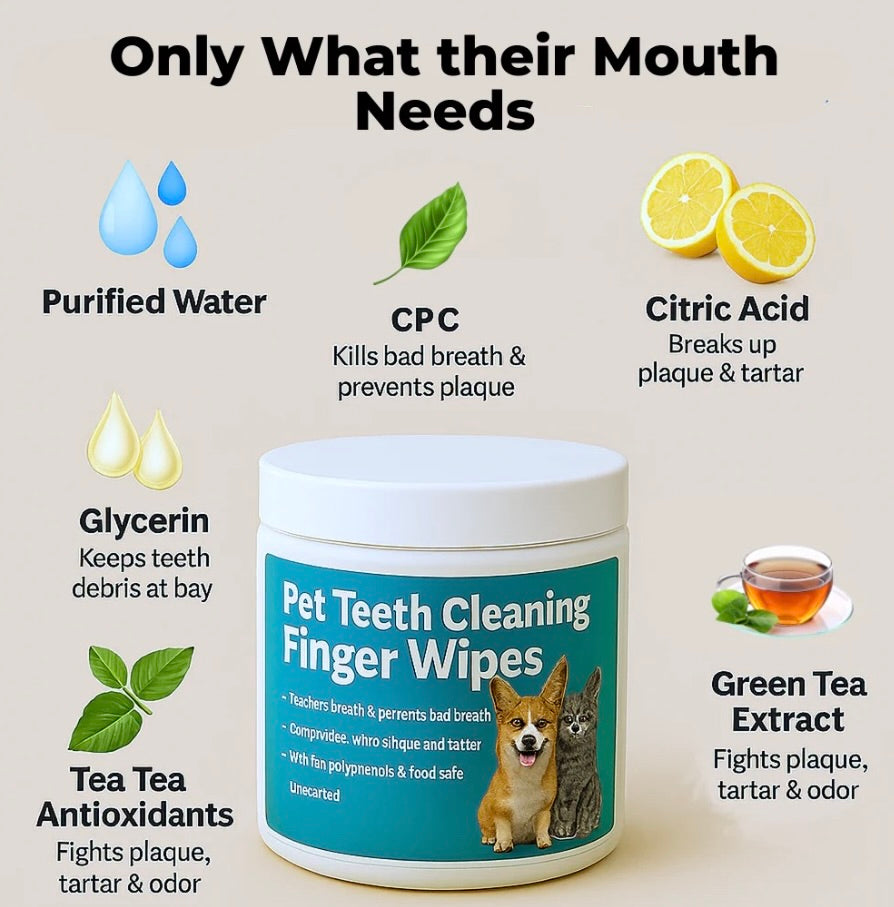 Pet Dental Finger Wipes